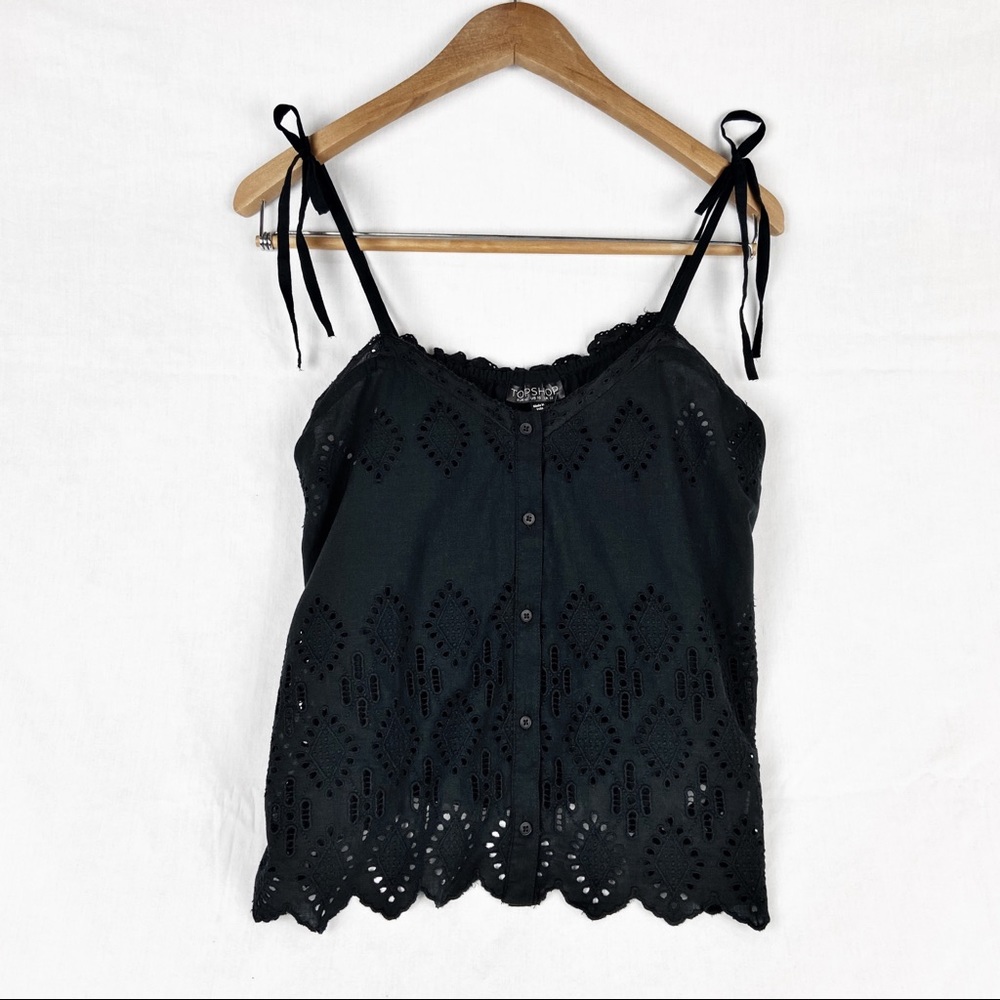 NWT TOPSHOP || Broderie Camisole Top - Picture 4 of 8